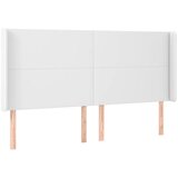Maison Chic vzglavna omarica - nočna omarica - posteljna omarica z ušesi belo 163x16x118/128 cm umetno usnje, (21712591) | Shoptok.si