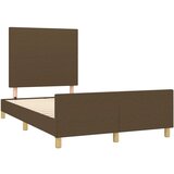 vidaXL Posteljni okvir z vzglavjem temno rjav 120x190 cm tkanina, (21128441) Cene