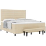  Krevet s opruga kutije s jastukom Krema 180 x 200 cm tkanina | shoptok.hr