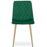  TURIN stolica - tamnozeleni baršun / noge u boji drveta x 4 | shoptok.hr