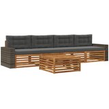  Set vanjskih sofa 5 kom. Prirodna i antracit | shoptok.hr