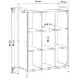  Ormarić za knjige 57 x 33 x 111 cm Konstruirano drvo - Dimljeni hrast 57 x 33 x 111 cm | shoptok.hr