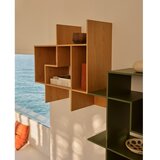 Kave Home Sistem modularnih polic v hrastovem dekorju v naravni barvi 80x80x25 cm Ina – | Shoptok.si