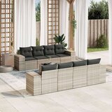  9-dijelni set vrtnih sofa od poliratana s jastucima svjetlosivi | shoptok.hr
