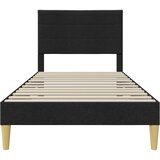  Krevetna konstrukcija s uzglavljem Crna 90 x 200 cm Tkanina | shoptok.hr