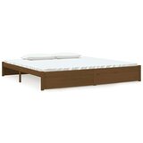  Posteljni okvir medeno rjav iz trdnega lesa 200x200 cm, (20643876) | Shoptok.si