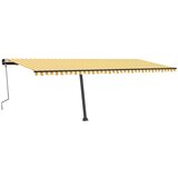  Tenda na ručno uvlačenje s LED svjetlima 600x350 cm žuto-bijela | shoptok.hr