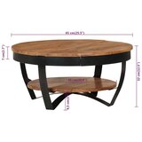  Klubska mizica 65x65x32 cm trden akacijev les, (20625599) | Shoptok.si