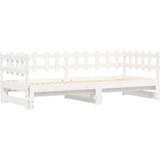  Dnevni ležaj na izvlačenje bijeli 2x(90x200)cm masivna borovina | shoptok.hr