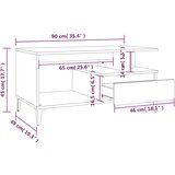  Stolić za kavu boja hrasta 90x49x45 cm konstruirano drvo | shoptok.hr