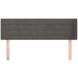  Vzglavje z ušesi temno sivo 147x16x78/88 cm žamet, (20792685) | Shoptok.si
