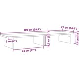  Stalak za monitor boja hrasta 100x27x15 cm konstruirano drvo | shoptok.hr