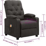  Masažni stol temno sivo blago, (20939484) | Shoptok.si