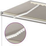  Tenda na ručno uvlačenje s LED svjetlima 600x350 cm krem | shoptok.hr