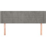  Vzglavje z ušesi svetlo sivo 147x16x78/88 cm žamet, (20739636) | Shoptok.si