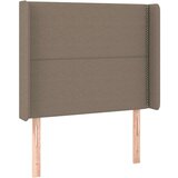  Uzglavlje s ušima smeđesivi 103x16x118/128 cm od tkanine | shoptok.hr
