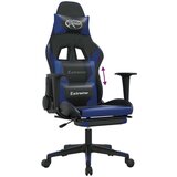  Igralni stol z oporo za noge črno in modro umetno usnje, (21152309) | Shoptok.si