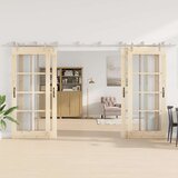  Oprema za drsna vrata 400 cm nerjaveče jeklo srebrne barve, (22046973) | Shoptok.si
