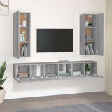 5-dijelni set TV ormarića sivog sonome konstruirano drvo - Sivi hrast sonoma 5 60 cm | shoptok.hr