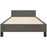  Posteljni okvir z vzglavjem temno siv 90x190 cm žamet, (20788221) | Shoptok.si