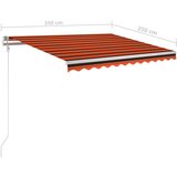  Automatska tenda na uvlačenje 3 5 x 2 5 m narančasto-smeđa | shoptok.hr