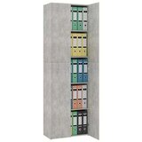  Pisarniška omara betonsko siva 60x32x190 cm iverna plošča, (20705290) | Shoptok.si