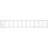  Zunanji pasji boks pocinkano jeklo 26,62 m² - - Srebrna - 106.3 - 1210 x 220 x 180 cm - | Shoptok.si