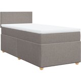 vidaXL Box spring postelja z vzmetnico taupe 90x200 cm blago, (21291198) | Shoptok.si