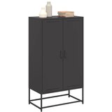  Visoka komoda crna 68,5 x 38,5 x 123,5 cm čelična | shoptok.hr