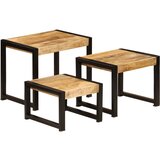 The Living Store Komplet mizic 3 kosi trden mangov les - Stranska Mizica, (21835767) | Shoptok.si