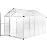vidaXL Rastlinjak iz aluminija 302x190x195 cm 11,19 m&sup3; cene