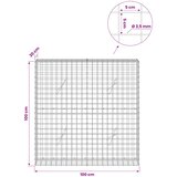  Gabion s žicom debljine 3,5 mm i mrežom 5x5 cm 100x20x100 cm | shoptok.hr