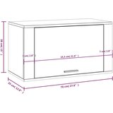  Zidni ormarić za cipele boja hrasta 70 x 35 x 38 cm od borovine | shoptok.hr