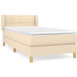 Maison Chic Box spring postelja - Vzmetna postelja z vzmetnico krem 90x200 cm blago SL7404, (21886804) Cene
