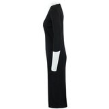 Pri Elegant ribbed dress with a LILA collar | ePonuda.com