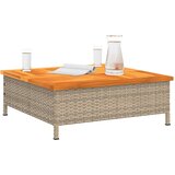 Vrtni stol bež 70 x 70 x 25 cm od ratana i bagremovog drva | shoptok.hr