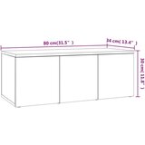 TV ormarić boja dimljenog hrasta 80x34x30 cm konstruirano drvo | shoptok.hr