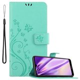 Cadorabo Huawei Y6 2019 v klasično srebrno - ovitek v cvetličnem dizajnu z magnetnim zapiranjem, stoječo funkcijo in režami za kartice, (20562109) | Shoptok.si