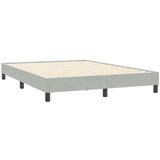 vidaXL Krevet s oprugama i madracem svjetlosivi 160x210 cm baršunasti | shoptok.hr