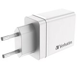  PUNJAČ ZA MOBILNE UREĐAJE ZIDNI 1XUSB-C/PD 20W/1XUSB-A QC 3.0/2XUSB-A 10W VERBATIM 49701 BIJELI | shoptok.hr