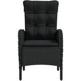  5-dijelni vrtni blagovaonski set s jastucima crni | shoptok.hr
