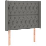 Maison Chic vzglavna omarica - nočna omarica - posteljna omarica z ušesi temno sivo 93x16x118/128 cm blago, (21711124) | Shoptok.si