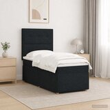  LED okvir za krevet s madracem Crna 90 x 200 cm Tkanina | shoptok.hr