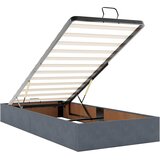  Otomanski okvir kreveta s madraca tamnosivi 90x200cm baršunasti | shoptok.hr