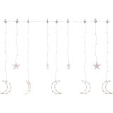 vidaXL Okrasne lučke zvezde in lune z daljincem 138 LED toplo bele | Shoptok.si