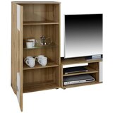 Mömax Dnevni Regal Lido, Barva Hrasta, Bela, Led | Shoptok.si