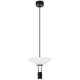 Nova Luce Mat črna aluminijasta LED viseča svetilka s senčilom iz akrilnega stekla ø 22 cm Anafi – Cene