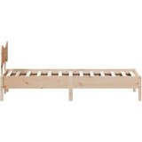 vidaXL Posteljni okvir brez vzmetnice 75x190 cm trdna borovina | Shoptok.si