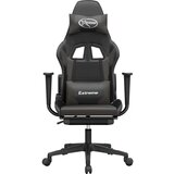  Gaming stol z oporo za noge črno in sivo umetno usnje, (21152225) | Shoptok.si