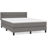 Box spring posteljni z vzmetnico temno siv 140x190 cm blago, (20736184) | Shoptok.si